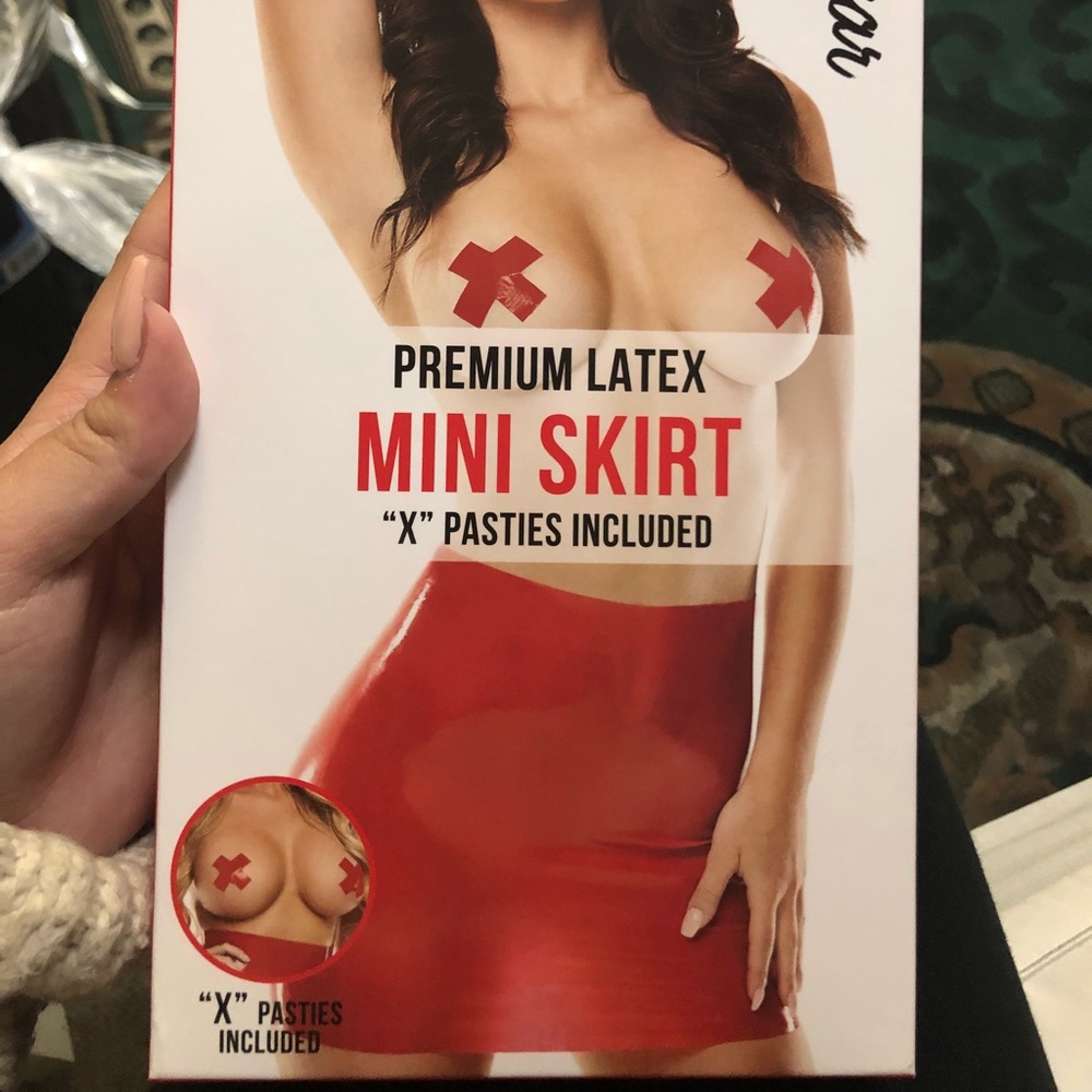 Latex Mini Skirt